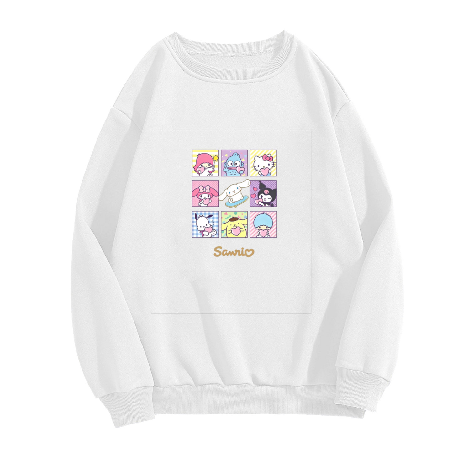 Sanrio All?Stars Grid Character Collage Crewneck Sweatshirt