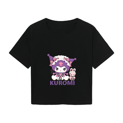 Fun Ramen?Loving Hello Kitty Red Cute Cropped Tee