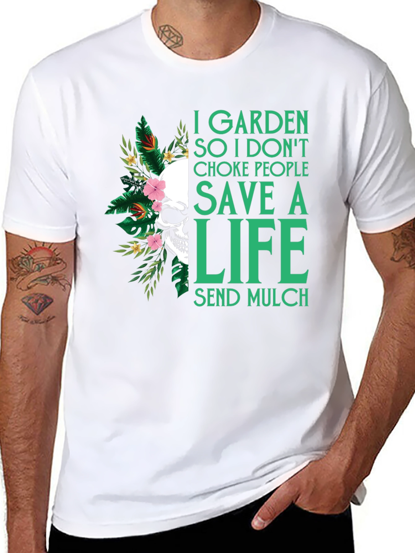 Garden Save a Life Skull T-Shirt