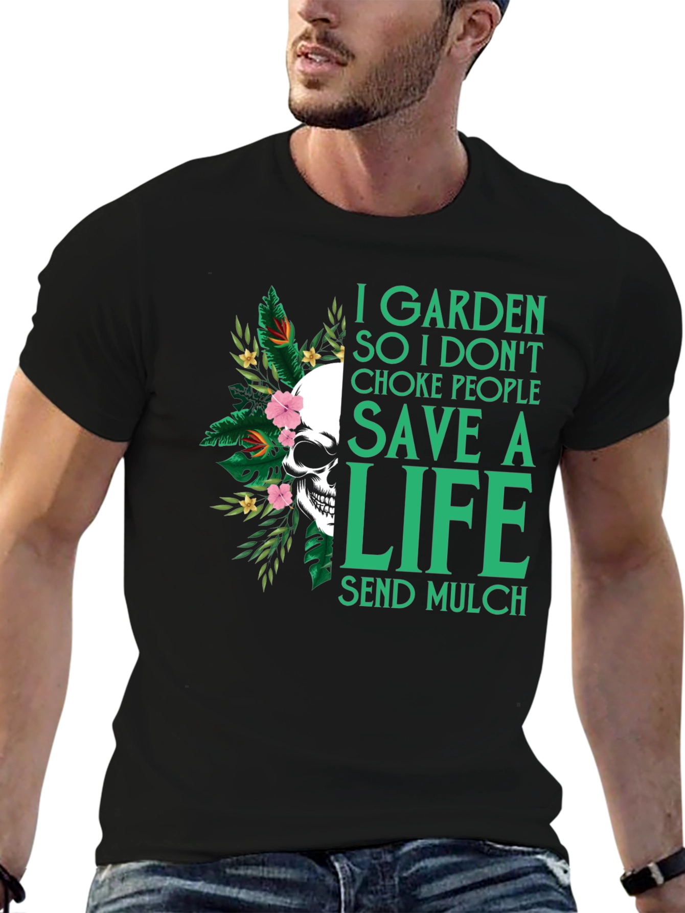 Garden Save a Life Skull T-Shirt