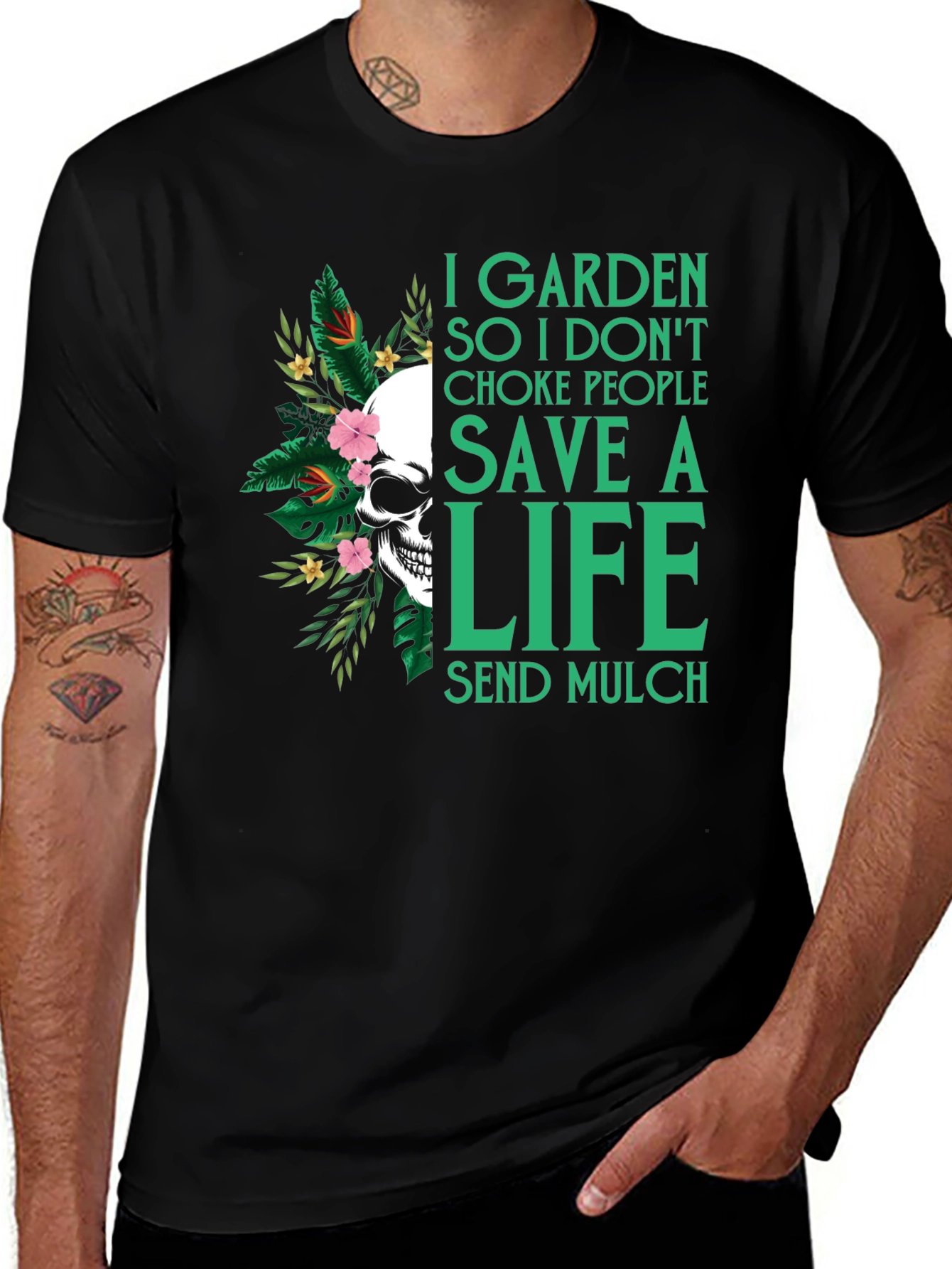 Garden Save a Life Skull T-Shirt