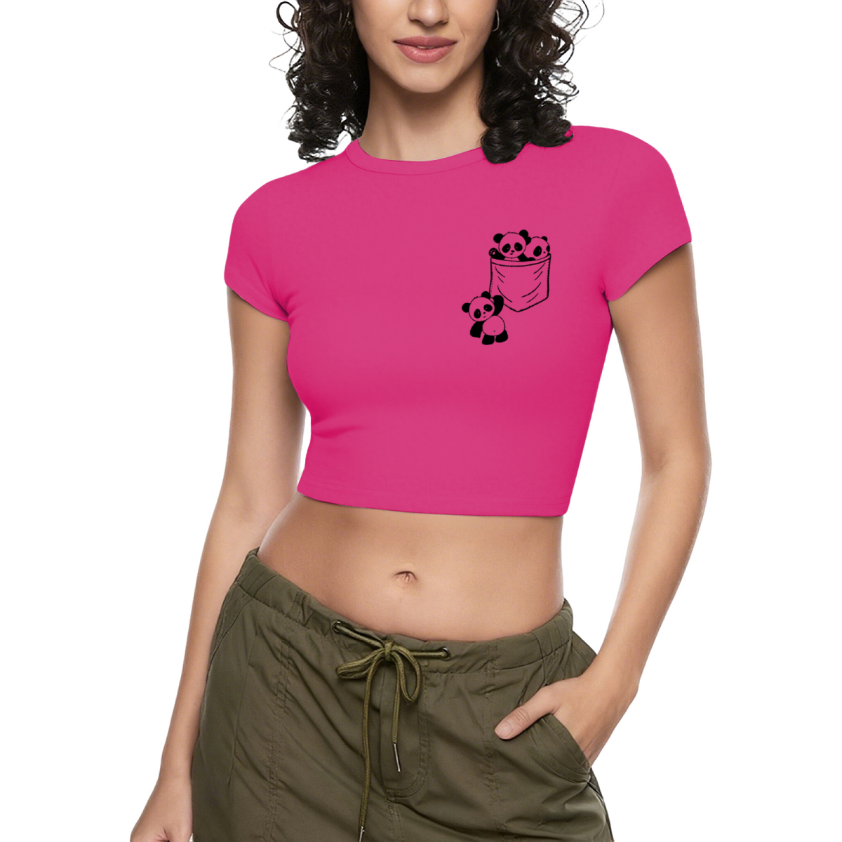 Don¡¯t Be Jealous Black Queen 60s Retro Gold Print Crop Top