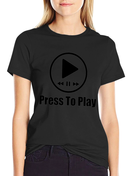 Press To Play Black T-Shirt - Graphic Tee for Music Lovers