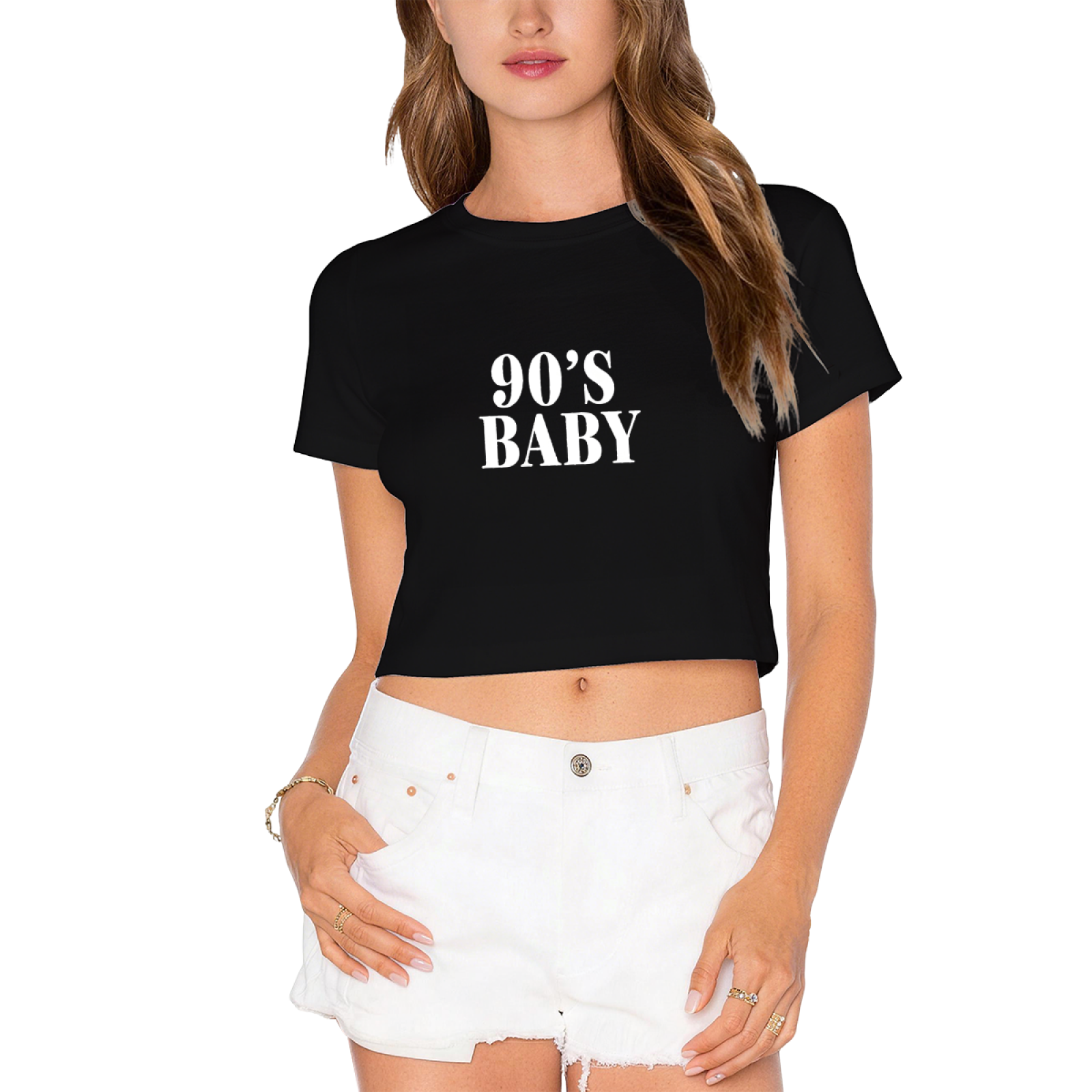 Retro 90¡¯s  Bold Red Crop Top ¨C Y2K Nostalgia Statement Tee