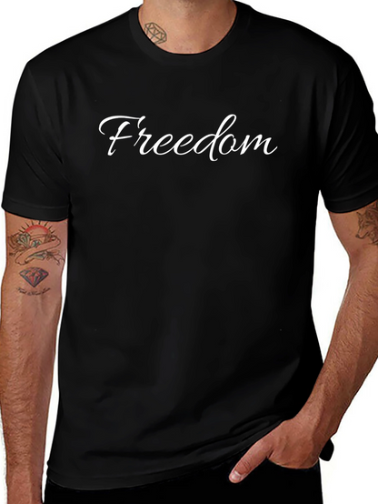 Freedom Graphic Tee - Black Short Sleeve T-Shirt