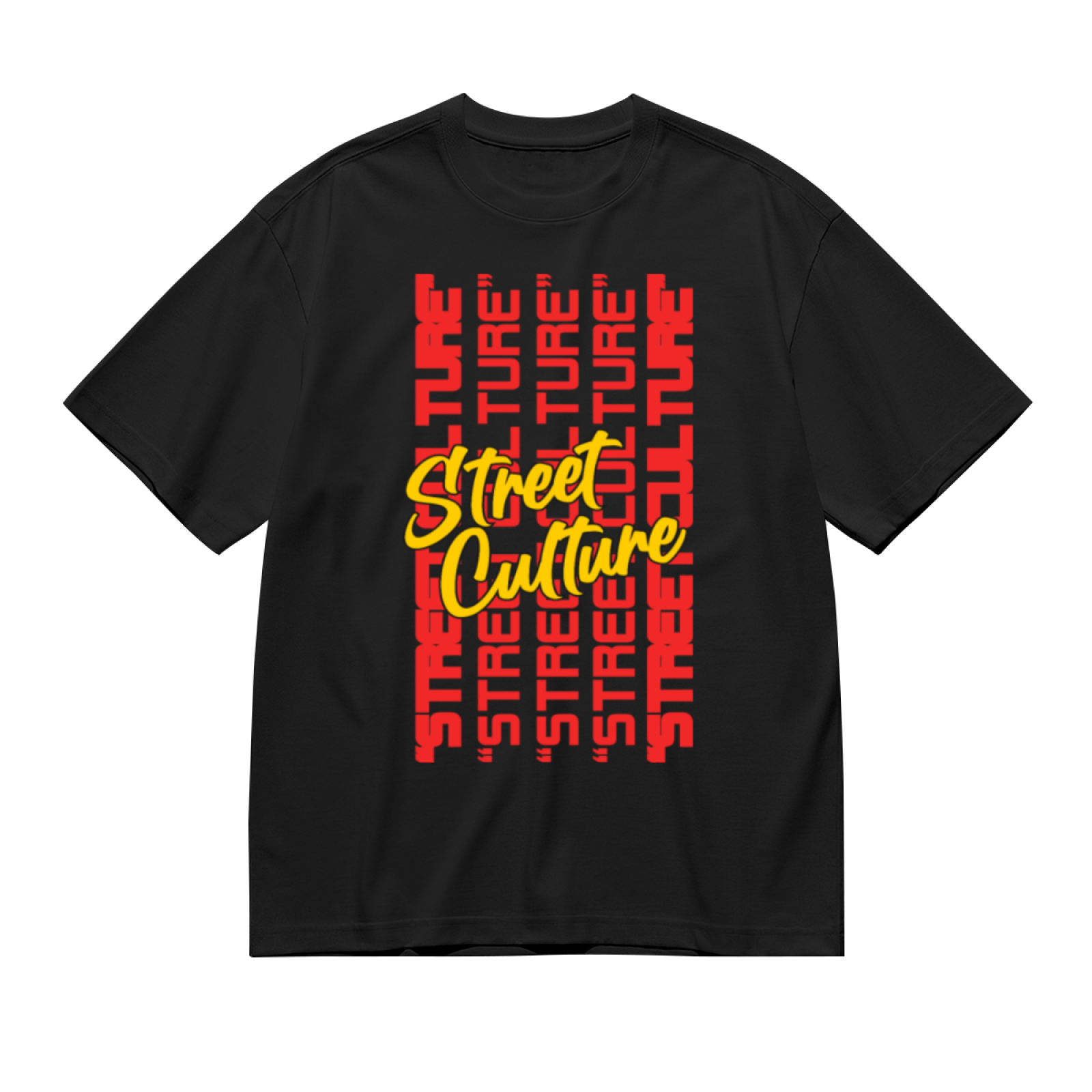 Men's Stacked Street Culture Text Hip Hop Urban Graphic Tee