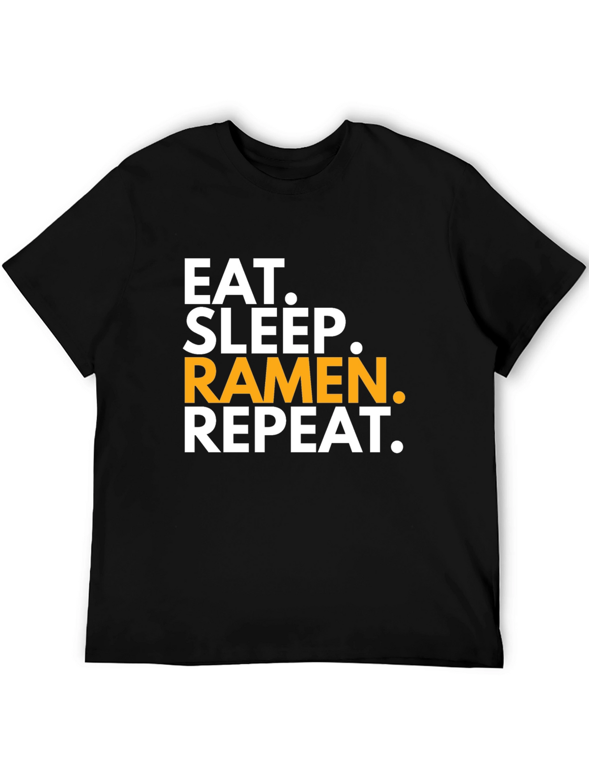 Eat Sleep Ramen Repeat Black T-Shirt