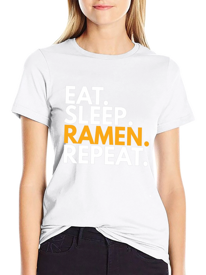 Eat Sleep Ramen Repeat Black T-Shirt
