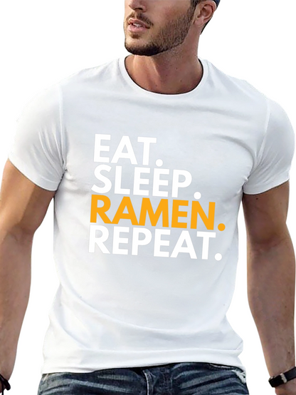 Eat Sleep Ramen Repeat Black T-Shirt