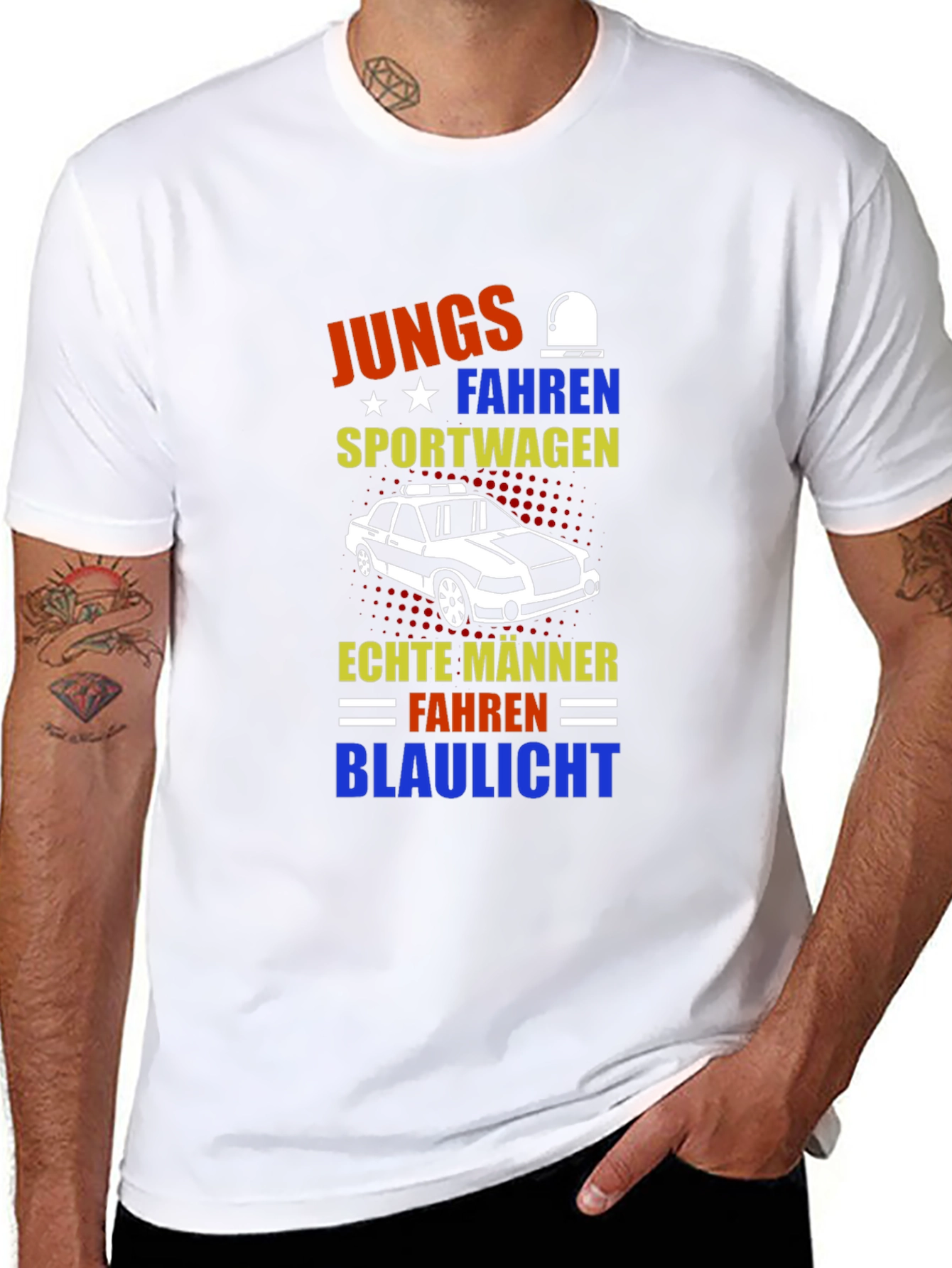 German Humor T-Shirt: Boys Drive Sports Cars