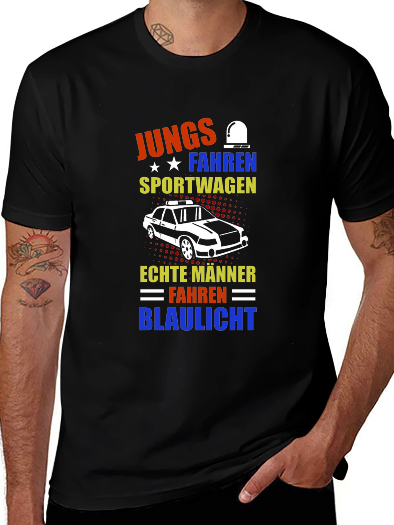 German Humor T-Shirt: Boys Drive Sports Cars
