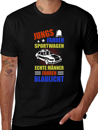 German Humor T-Shirt: Boys Drive Sports Cars