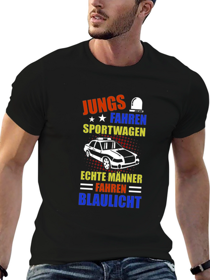 German Humor T-Shirt: Boys Drive Sports Cars