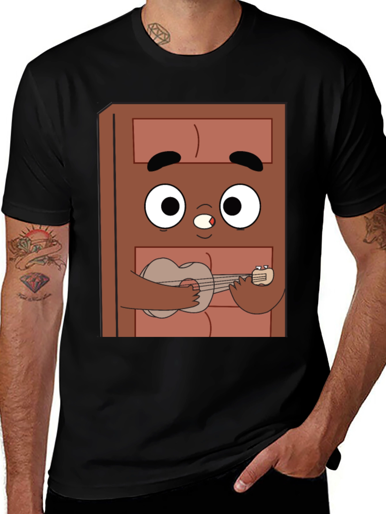 Cartoon Character Ukulele T-Shirt