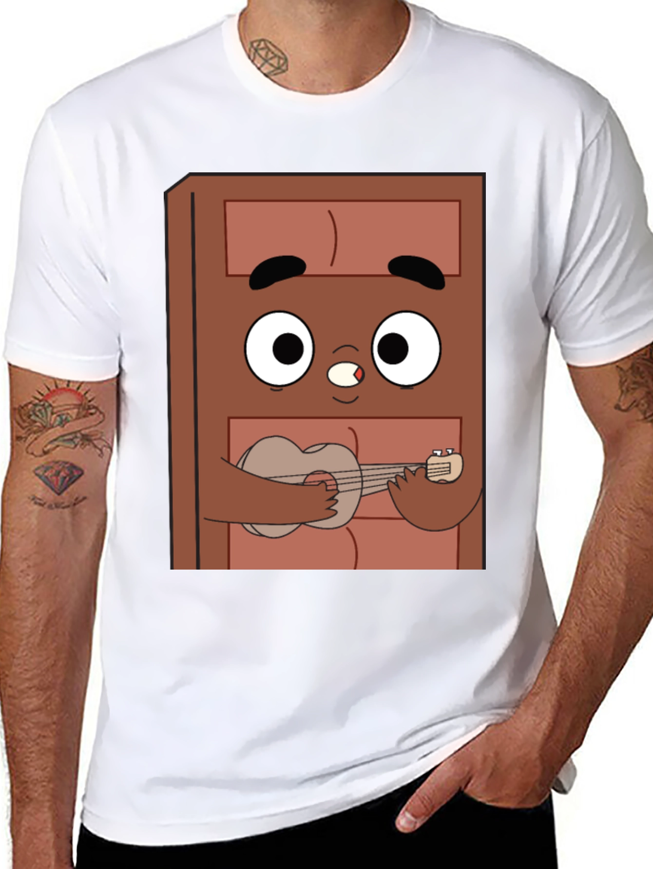 Cartoon Character Ukulele T-Shirt
