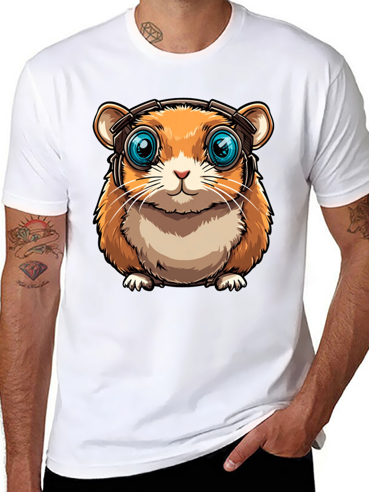 Hamster Headphone Graphic Tee
