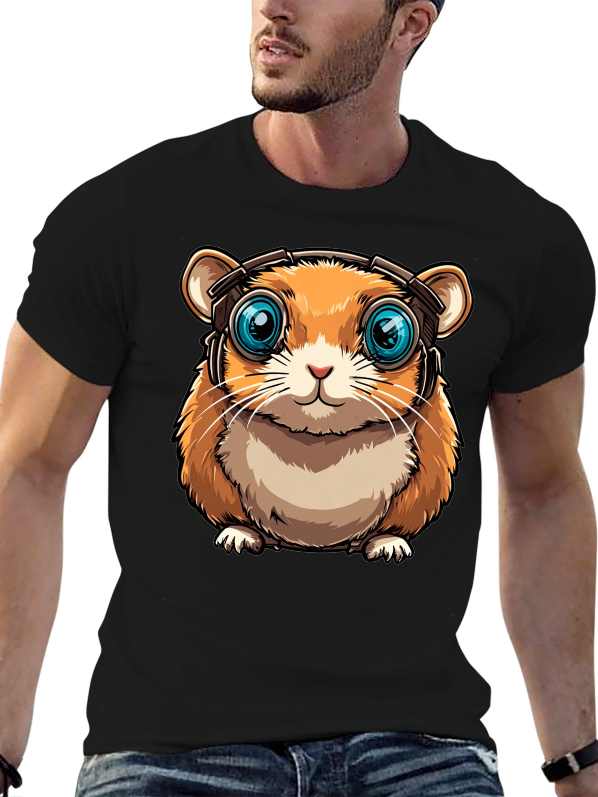 Hamster Headphone Graphic Tee