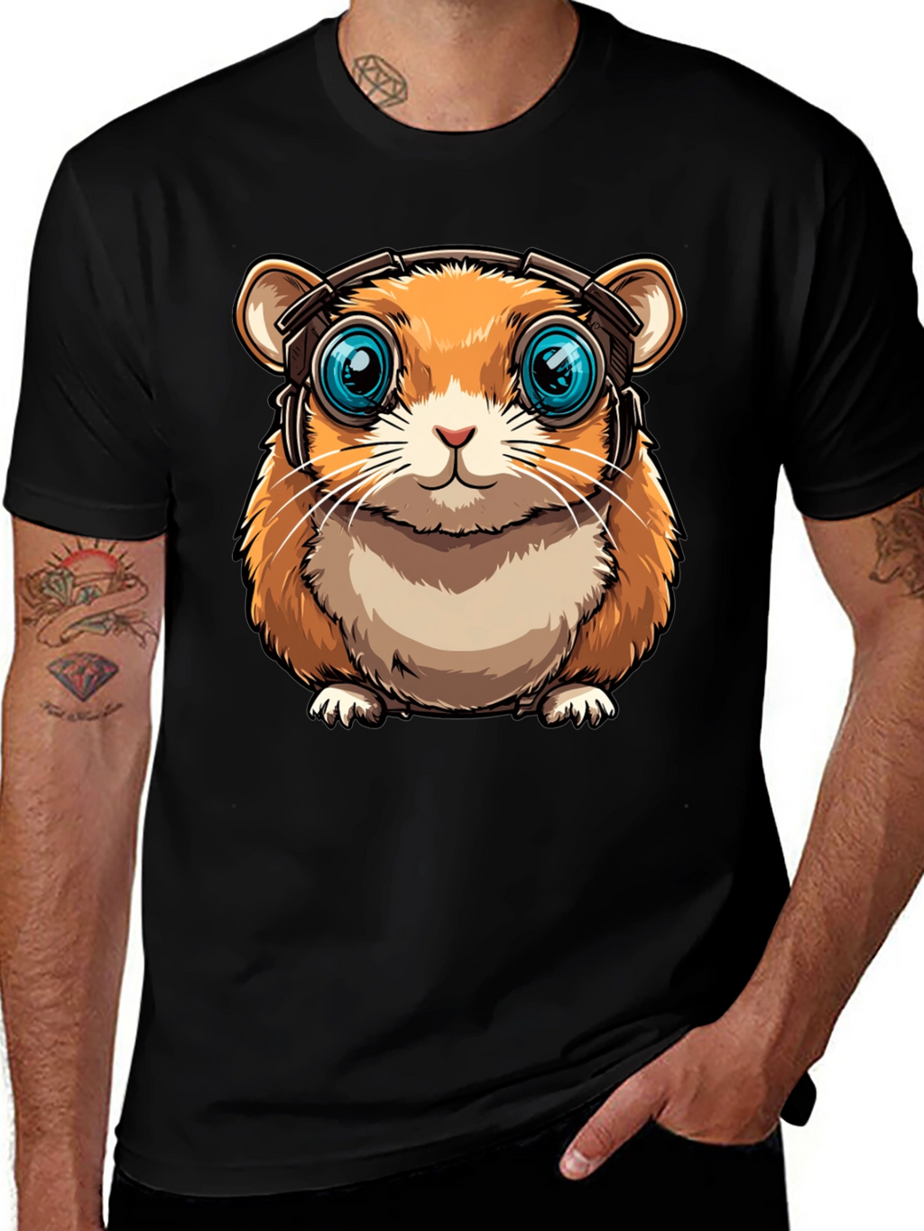 Hamster Headphone Graphic Tee