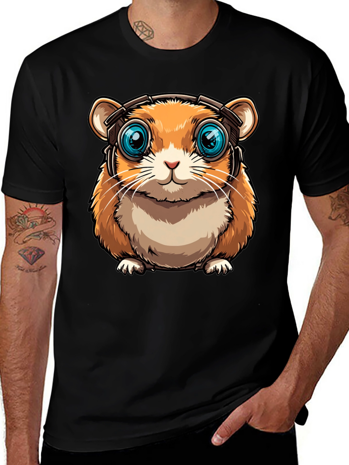 Hamster Headphone Graphic Tee