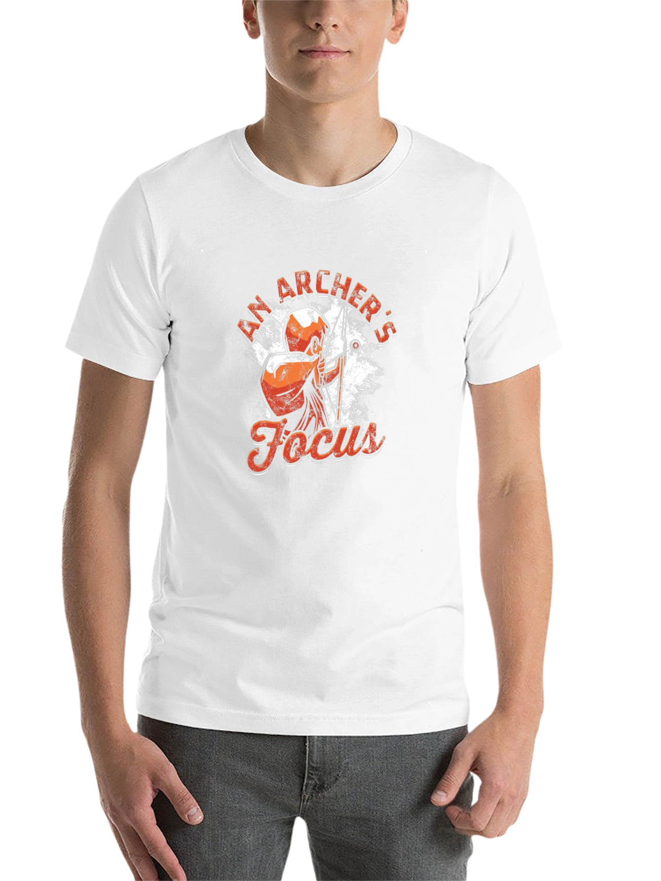 Archers Focus Graphic Tee - Black Cotton T-Shirt