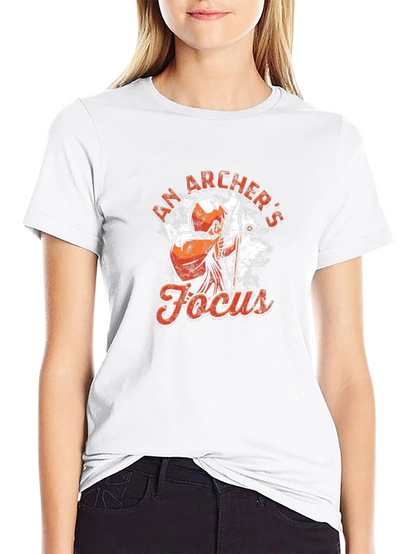 Archers Focus Graphic Tee - Black Cotton T-Shirt