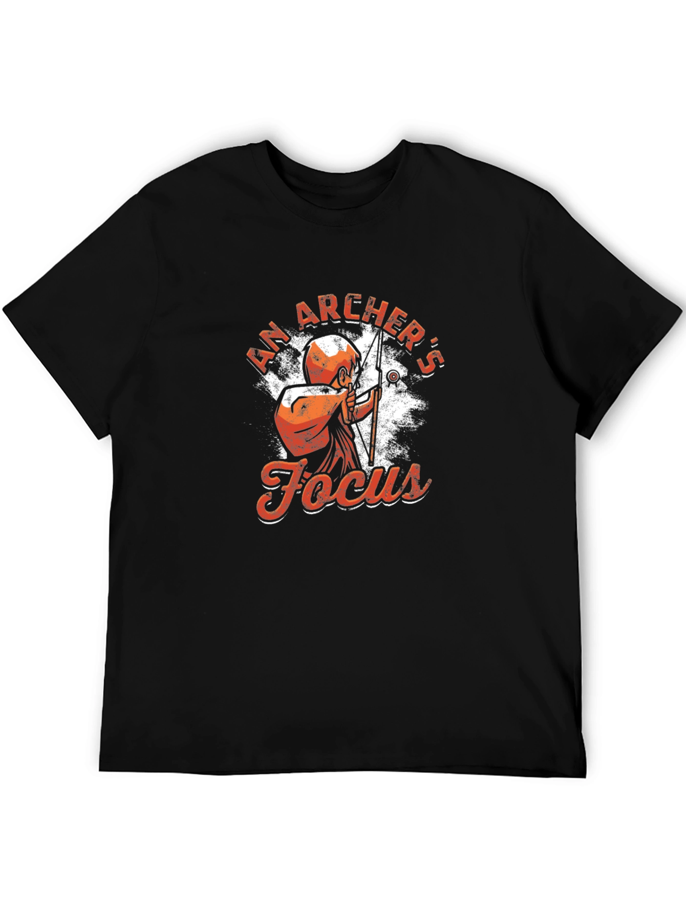 Archers Focus Graphic Tee - Black Cotton T-Shirt