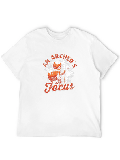 Archers Focus Graphic Tee - Black Cotton T-Shirt