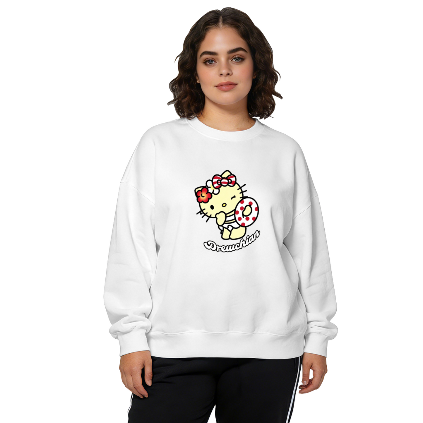 Sunny Tropical Hello Kitty Holiday Vibe Crewneck Sweatshirt