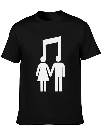 Musical Couple T-Shirt - Unisex Black Tee