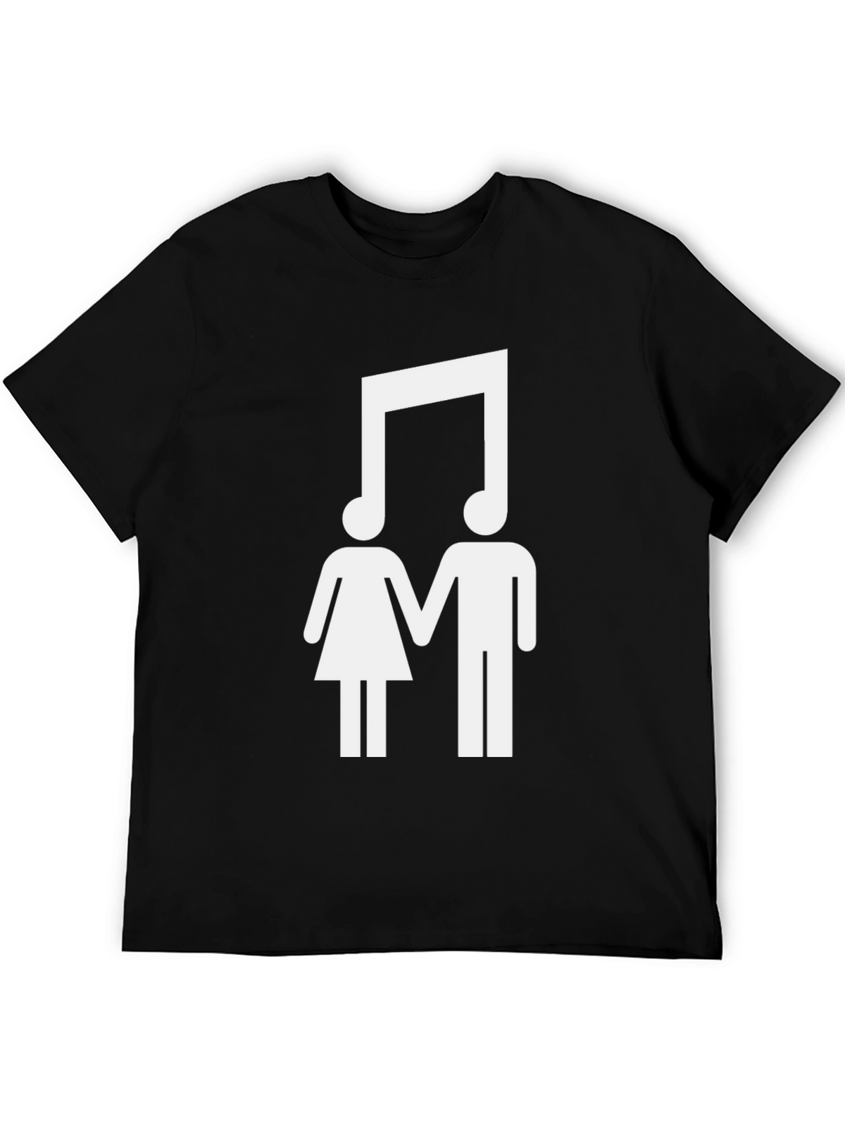 Musical Couple T-Shirt - Unisex Black Tee