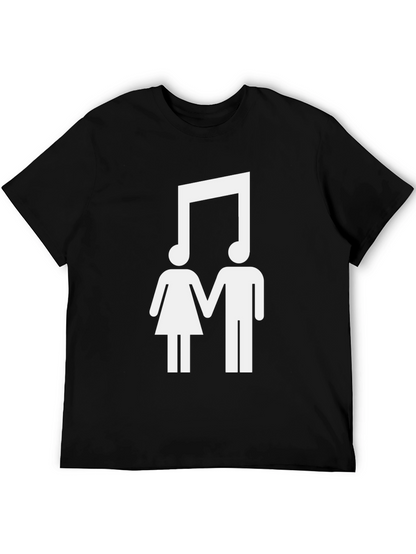 Musical Couple T-Shirt - Unisex Black Tee