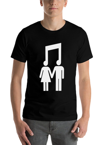 Musical Couple T-Shirt - Unisex Black Tee