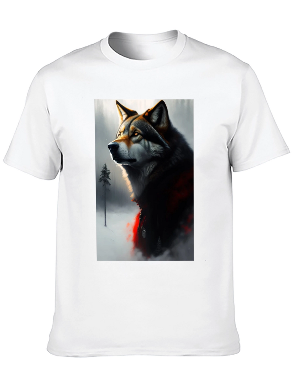 Wolf Graphic Black T-Shirt - Stylish Animal Print Tee
