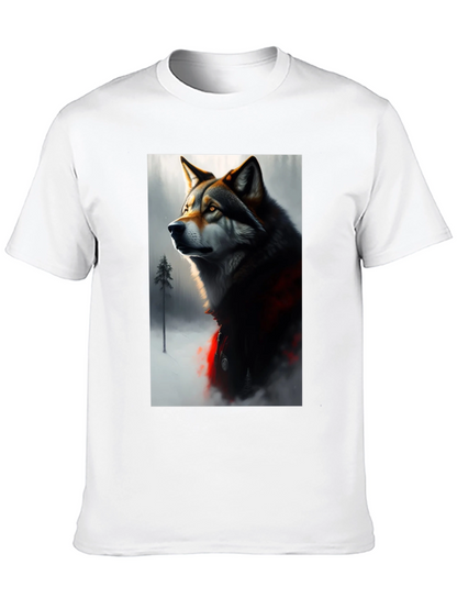 Wolf Graphic Black T-Shirt - Stylish Animal Print Tee