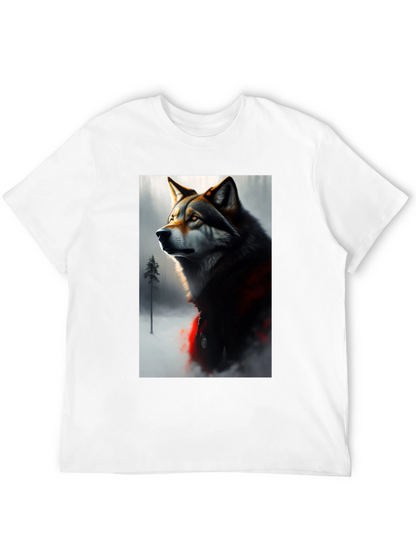 Wolf Graphic Black T-Shirt - Stylish Animal Print Tee