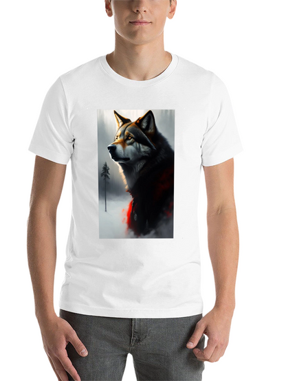 Wolf Graphic Black T-Shirt - Stylish Animal Print Tee