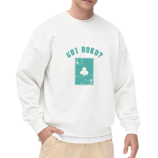 Got Doko Sweatshirt | Vintage Ace Of Clubs Playing Card Graphic Crewneck, Card Game Pullover Top, Poker Night Gift for Men Women