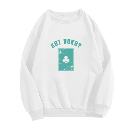 Got Doko Sweatshirt | Vintage Ace Of Clubs Playing Card Graphic Crewneck, Card Game Pullover Top, Poker Night Gift for Men Women
