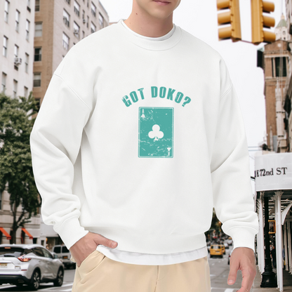 Got Doko Sweatshirt | Vintage Ace Of Clubs Playing Card Graphic Crewneck, Card Game Pullover Top, Poker Night Gift for Men Women