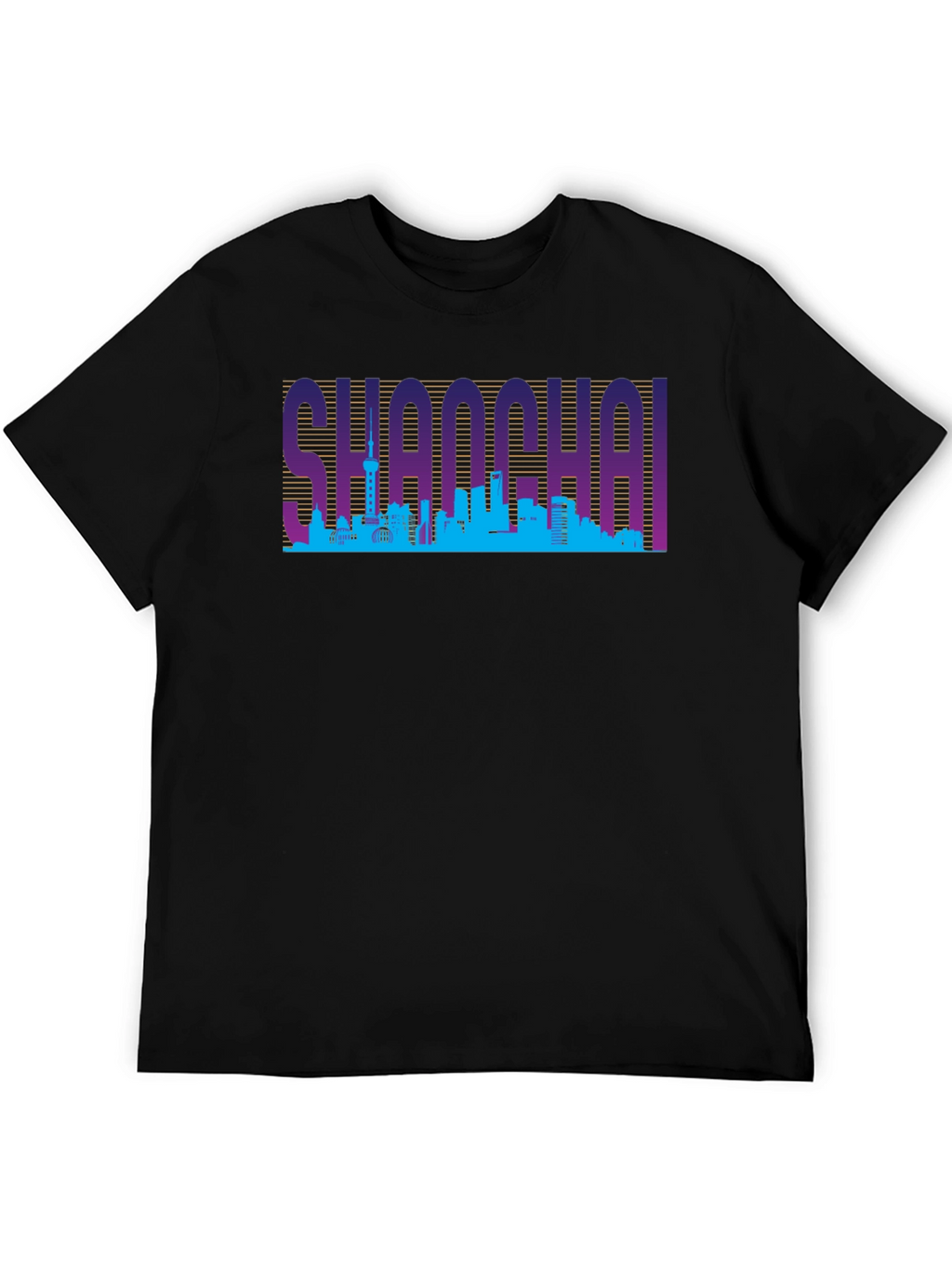 Shanghai Skyline Retro T-Shirt