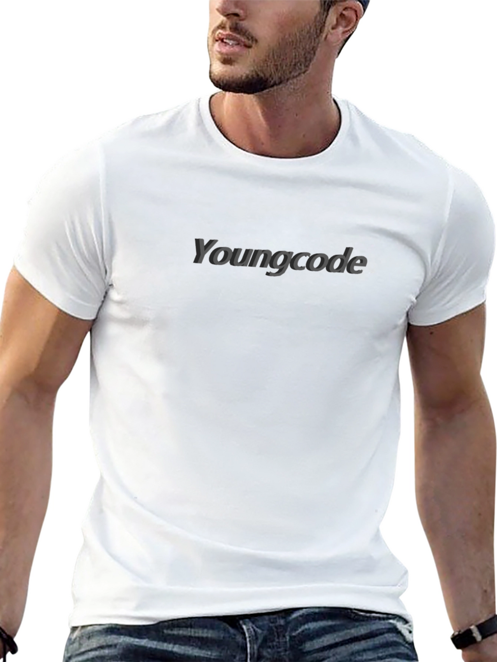Youngcode Black Graphic Tee - Casual Comfort