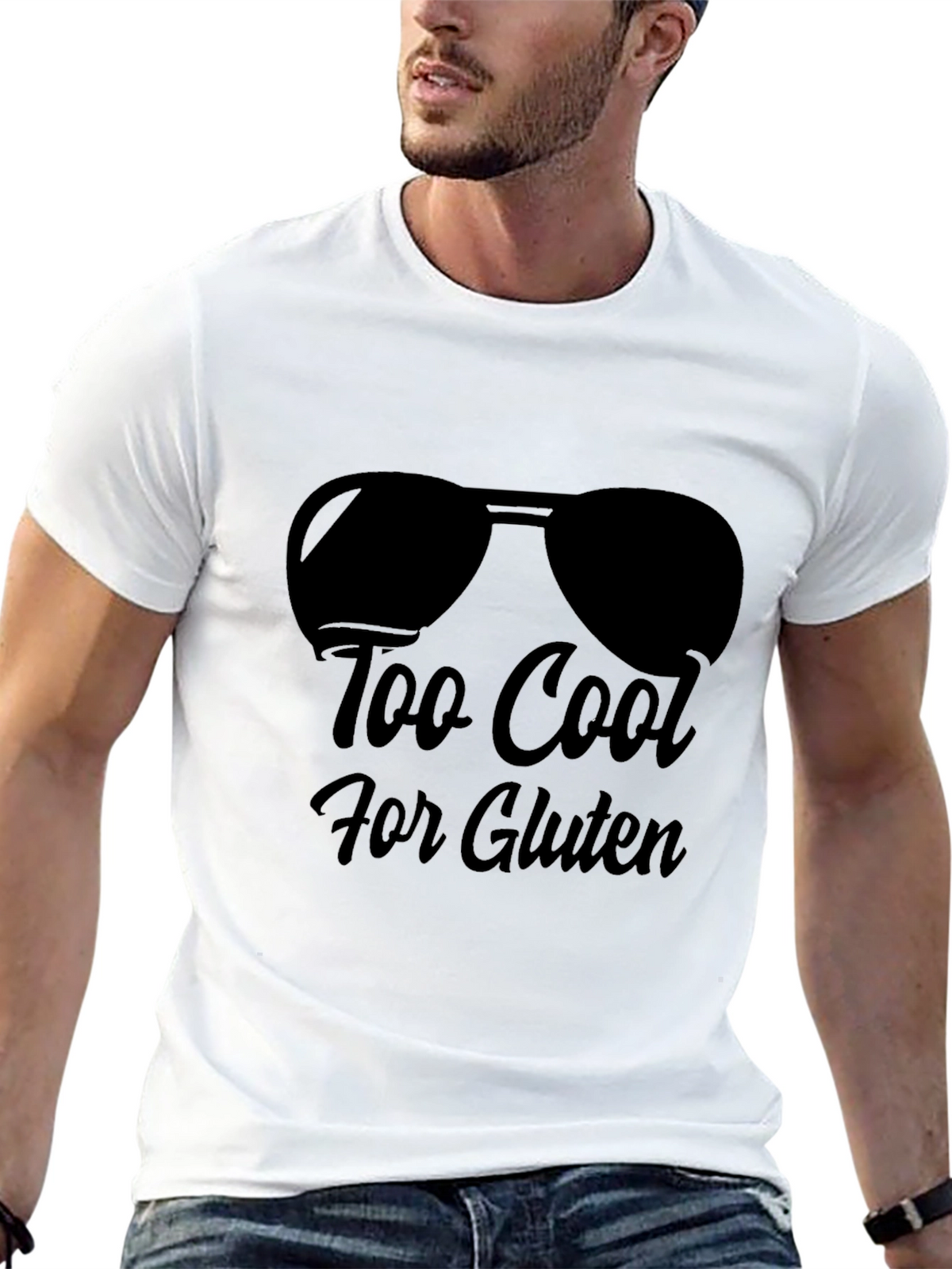 Too Cool for Gluten Black T-Shirt
