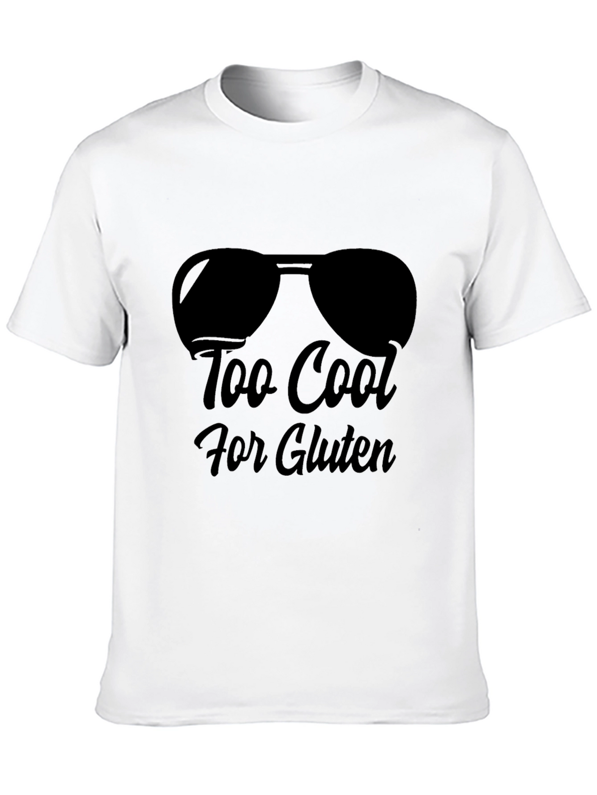 Too Cool for Gluten Black T-Shirt