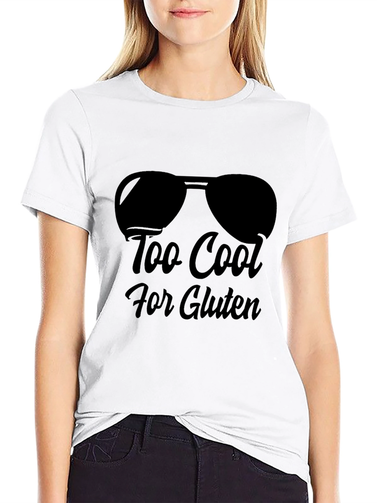 Too Cool for Gluten Black T-Shirt