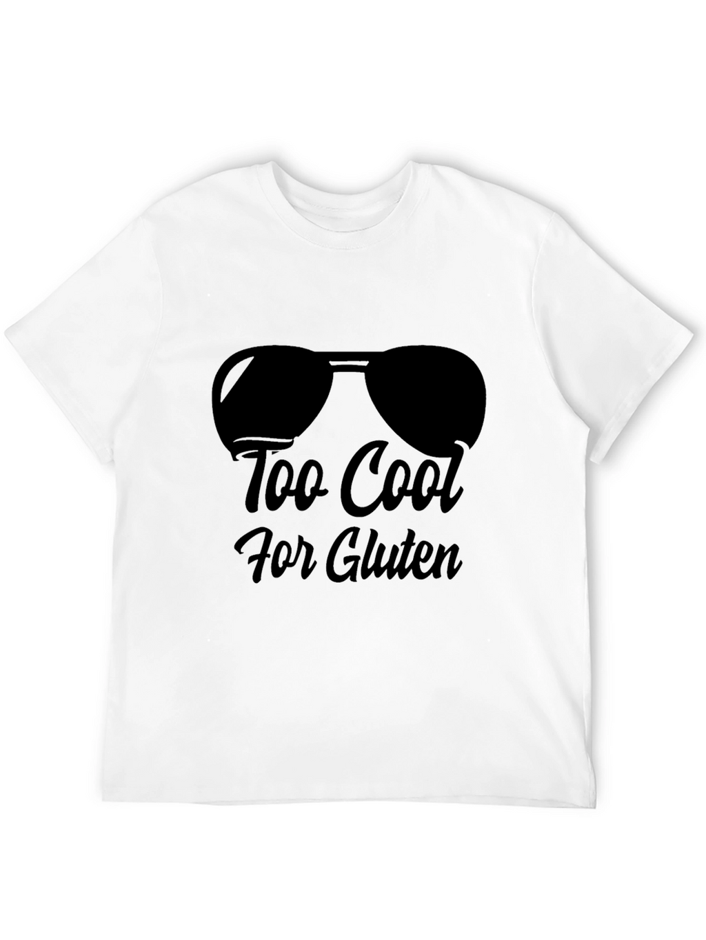 Too Cool for Gluten Black T-Shirt