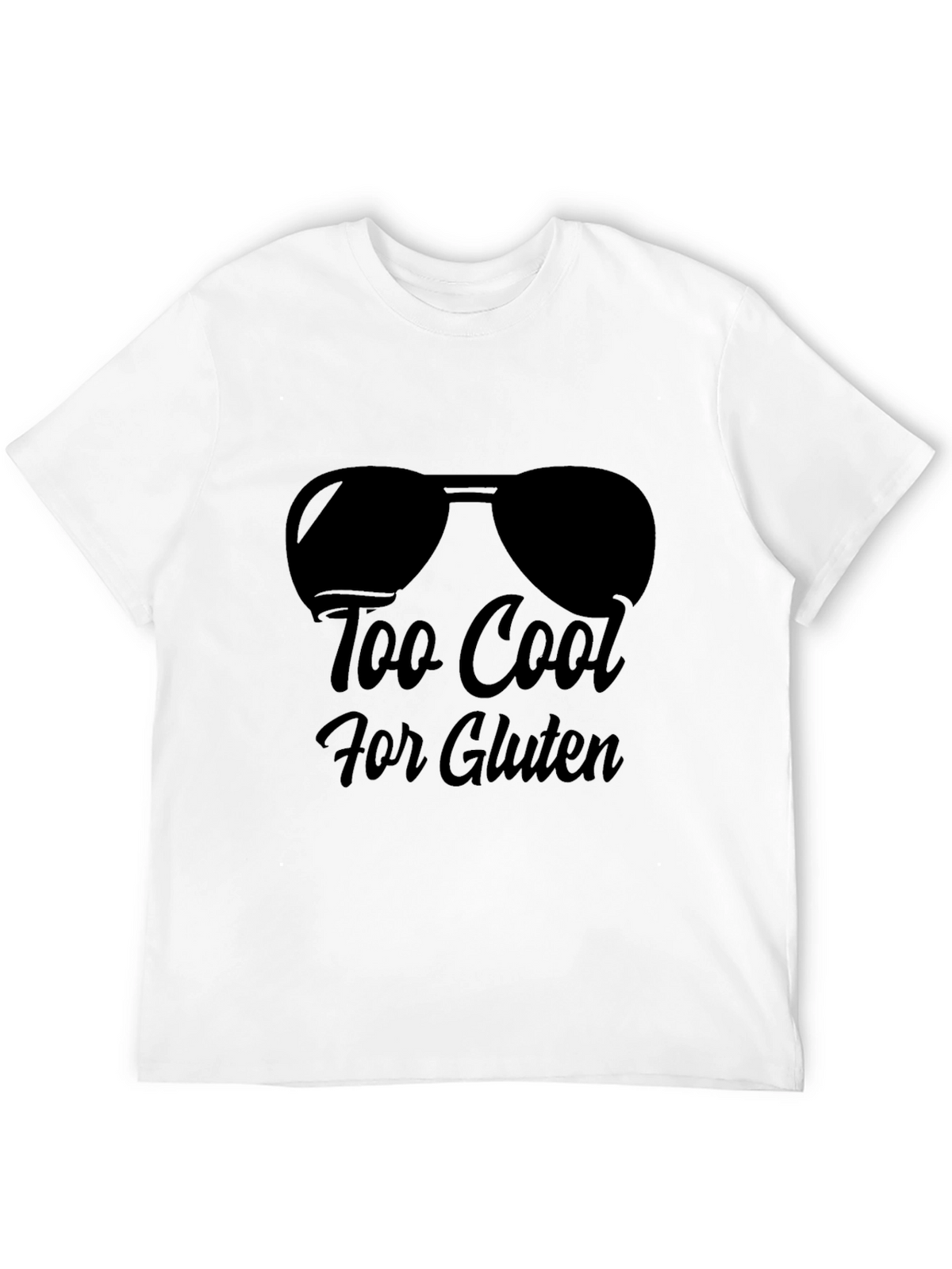 Too Cool for Gluten Black T-Shirt