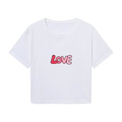 Stunning Love Letter Graphic Y2K Cropped Top For Women