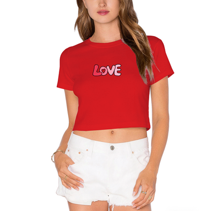 Stunning Love Letter Graphic Y2K Cropped Top For Women