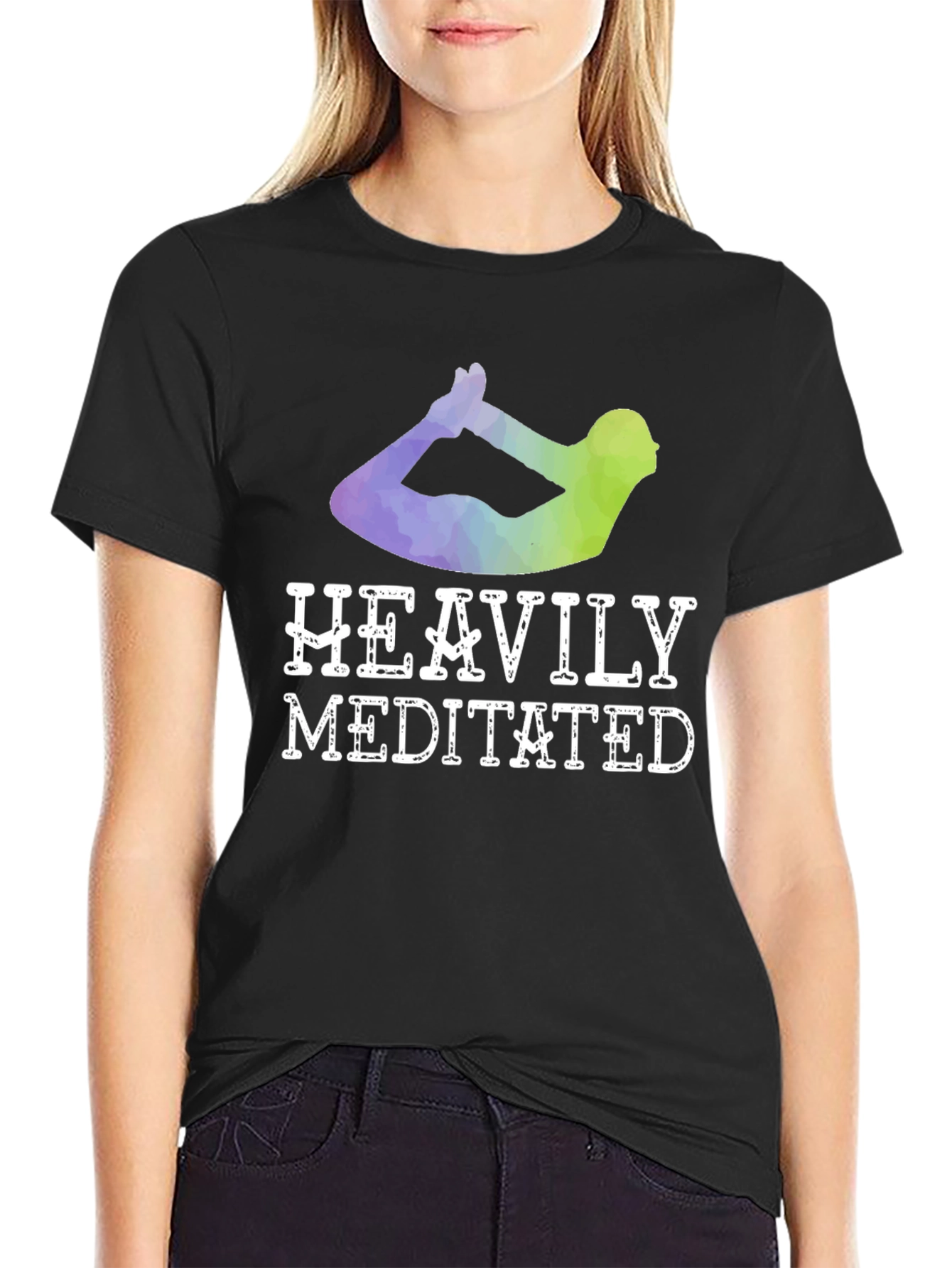Heavily Meditated Yoga T-Shirt
