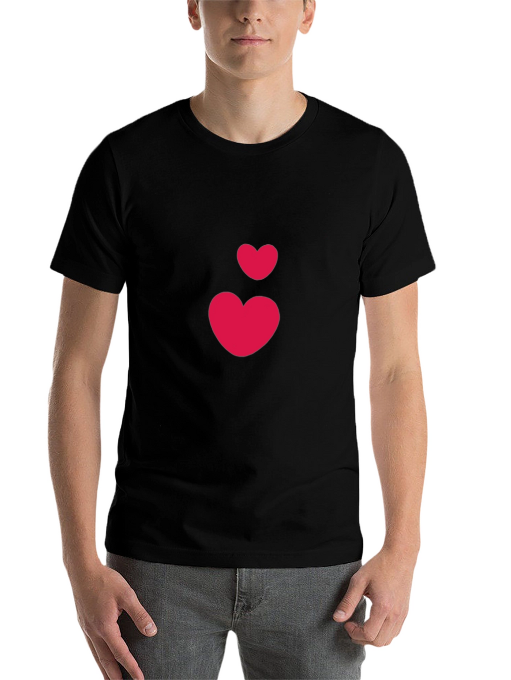 Heart Graphic Black T-Shirt - Casual Stylish Tee